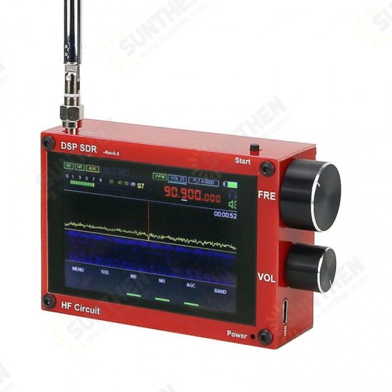 New 50KHz-200MHz Malahit SDR Receiver Malachite DSP Software Defined Radio 3.5inch Display Battery Inside Nice Sound