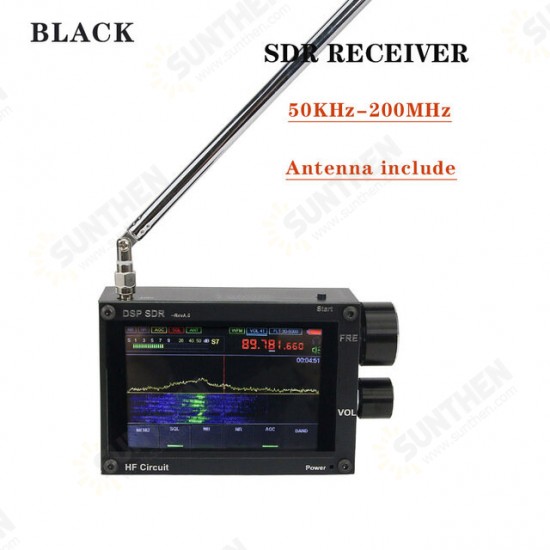 New 50KHz-200MHz Malahit SDR Receiver Malachite DSP Software Defined Radio 3.5inch Display Battery Inside Nice Sound