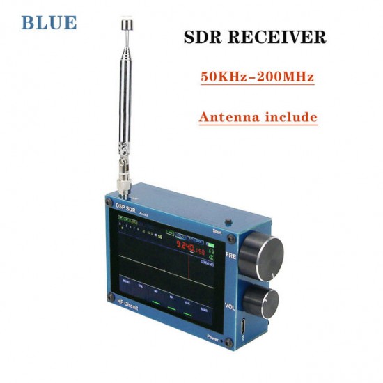 New 50KHz-200MHz Malahit SDR Receiver Malachite DSP Software Defined Radio 3.5inch Display Battery Inside Nice Sound