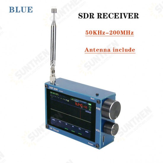 New 50KHz-200MHz Malahit SDR Receiver Malachite DSP Software Defined Radio 3.5inch Display Battery Inside Nice Sound