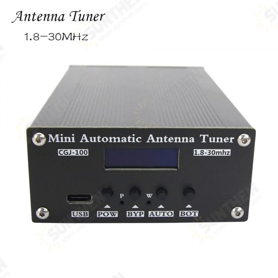 New ATU100 Automatic Antenna Tuner 100W 1.8-55MHz/1.8-30MHz With Battery Inside Assembled For 5-100W Shortwave Radio Stations