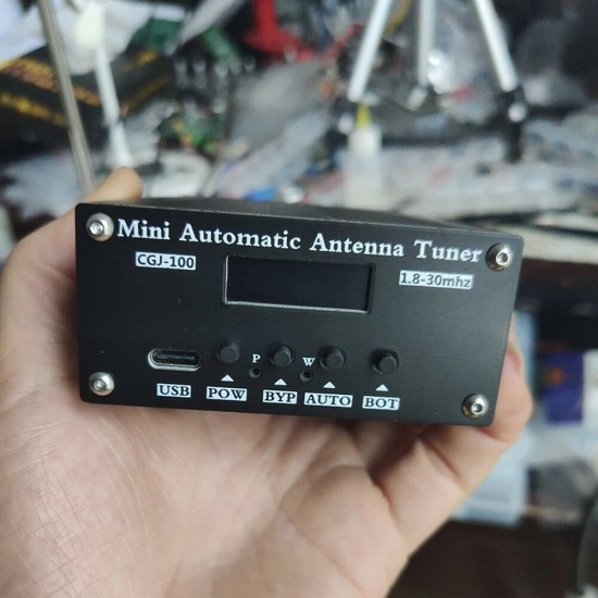 New ATU100 Automatic Antenna Tuner 100W 1.8-55MHz/1.8-30MHz With Battery Inside Assembled For 5-100W Shortwave Radio Stations