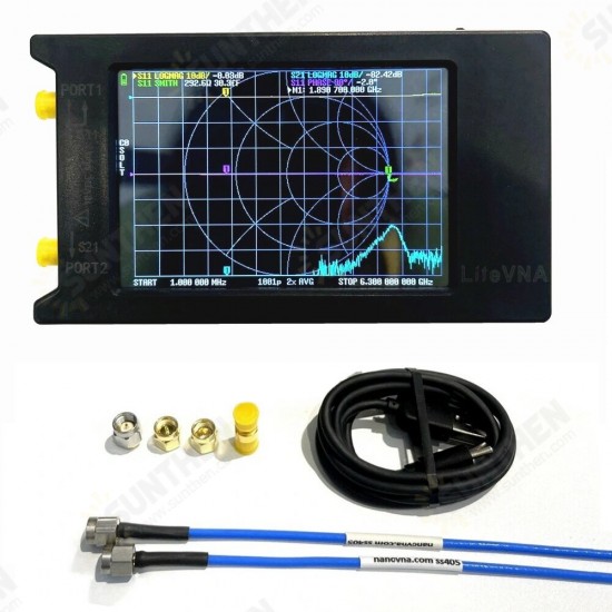 50kHz-6.3GHz LiteVNA 2.8inch/3.95inch Display Vector Network Analyzer HF VHF UHF Antenna