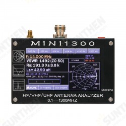 Original MINI1300 Antenna Analyzer with TF Card 4.3 Inch TFT LCD Press 0.1-1300MHz Frequency HF VHF UHF SWR Tester Original MINI1300 Antenna Analyzer with TF Card 4.3 Inch TFT LCD Press 0.1-1300MHz Frequency HF VHF UHF SWR Tester