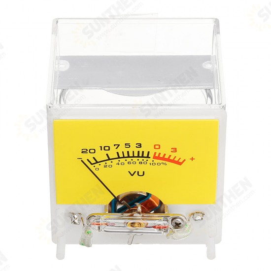 Pointer Meter Amplifier VU Table DB Table Level Meter Pressure Gauge with White LED Backlight