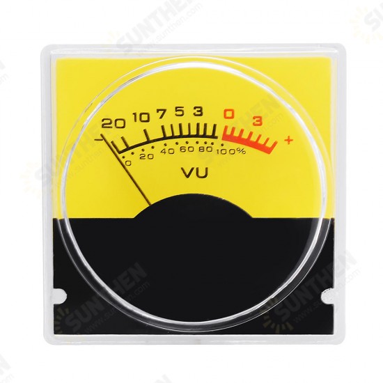 Pointer Meter Amplifier VU Table DB Table Level Meter Pressure Gauge with White LED Backlight