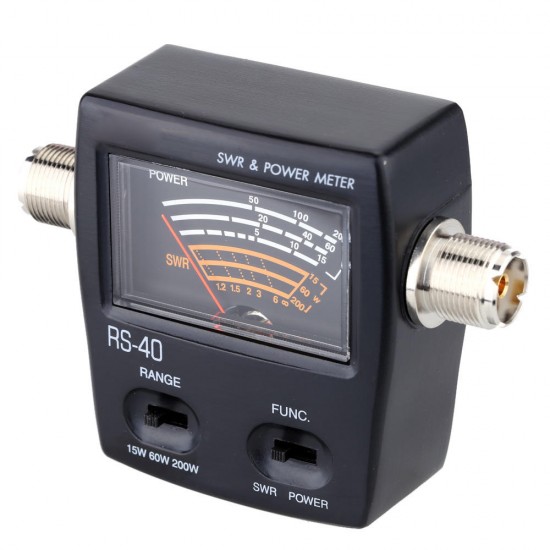 Power Meter SWR Standing Wave Ratio Watt Meter Energy Meters for HAM Mobile VHF UHF 200W