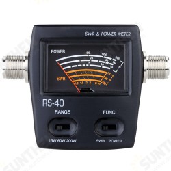 Power Meter SWR Standing Wave Ratio Watt Meter Energy Meters for HAM Mobile VHF UHF 200W