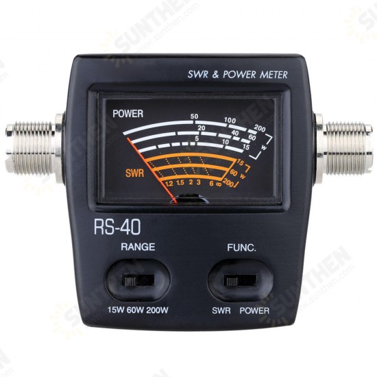 Power Meter SWR Standing Wave Ratio Watt Meter Energy Meters for HAM Mobile VHF UHF 200W