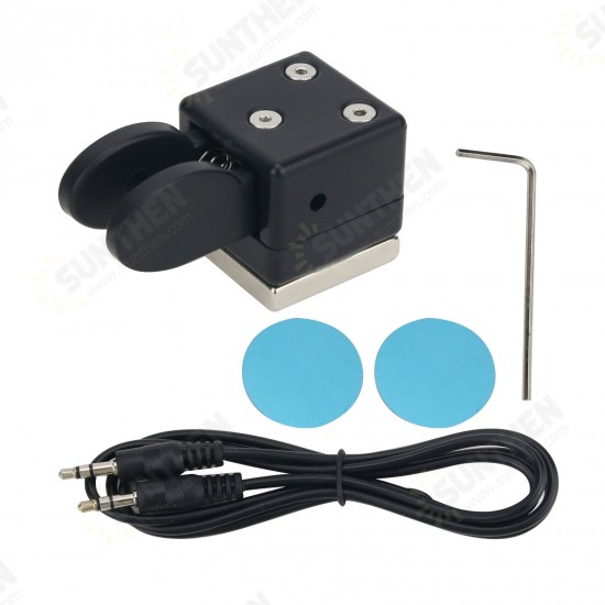 QU-21C Mini Dual Paddle Key Morse Key CW Key Automatic Base Magnetic Adsorption For Shortwave Radio