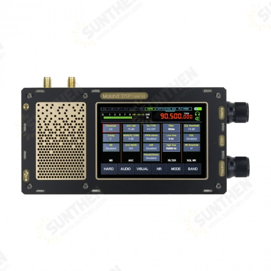 Registered 1.10c 3.5inch 50KHz-2GHz Malachite DSP SDR Radio Receiver w/ Extended Version For 2 Antennas