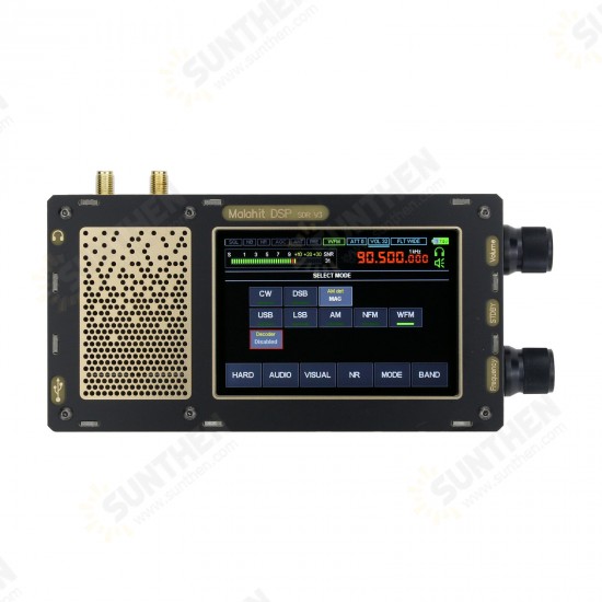 Registered 1.10c 3.5inch 50KHz-2GHz Malachite DSP SDR Radio Receiver w/ Extended Version For 2 Antennas