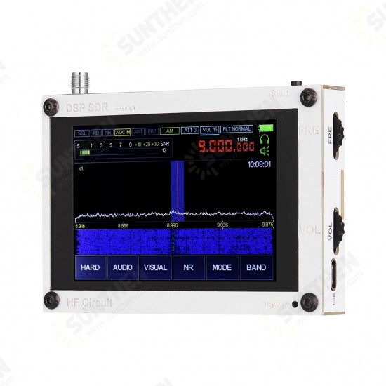 Ultra-thin 50KHz-200MHz Malahit SDR Receiver Malachite DSP Software Defined Radio 3.5inch Display Battery Inside Nice Sound - Black 400MHz~2GHz