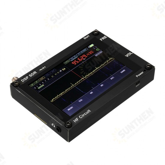 Ultra-thin 50KHz-200MHz Malahit SDR Receiver Malachite DSP Software Defined Radio 3.5inch Display Battery Inside Nice Sound - Black 400MHz~2GHz