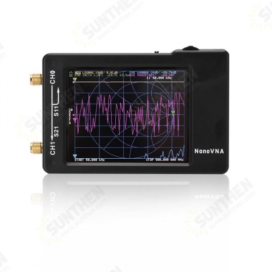 Upgraded NanoVNA Vector Network Analyzer 50KHz-1.5GHZ Digital Touching Screen Shortwave MF HF VHF UHF Antenna Analyzer with Battery