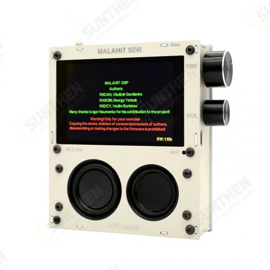 V1.10B 50KHz - 2GHZ Malachite SDR Radio Built-in Expansion Board Malahit DSP SDR Receiver AM/SSB/NFM/WFM+Speaker+Battery +Metal Case+Expansion Board V1.10B 50KHz - 2GHZ Malachite SDR Radio Built-in Expansion Board Malahit DSP SDR Receiver AM/SSB/NFM/WFM+Speaker+Battery +Metal Case+Expansion Board