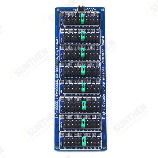 0.1R-9999999R Programmable Resistor Resistance Board Eight Decade 0.1R Accuracy 1% 1/2 Watt Module Board