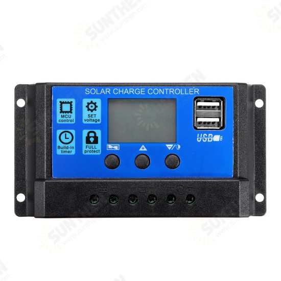 10A 20A 30A 40A 50A 60A 12V 24V Solar Controller for Street Lamp Intelligent Lighting Charging MCU Controller Build in Timer