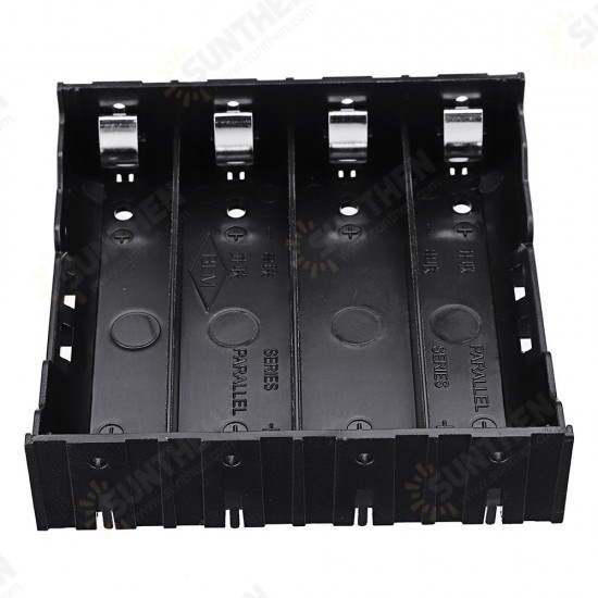 10pcs 4 Slots 18650 Battery Holder Plastic Case Storage Box for 4*3.7V 18650 Lithium Battery with 8Pin