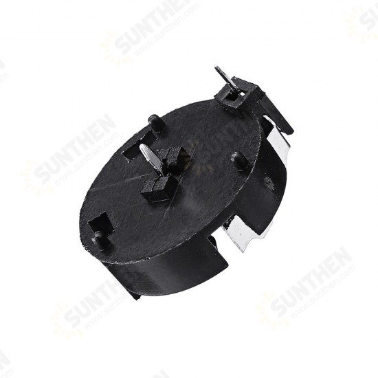 10pcs CR1220 Battery Holder In-line Button Battery Cell Sockets Case Black Plastic Housing