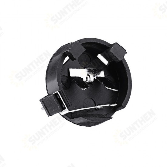 10pcs CR1220 Battery Holder In-line Button Battery Cell Sockets Case Black Plastic Housing