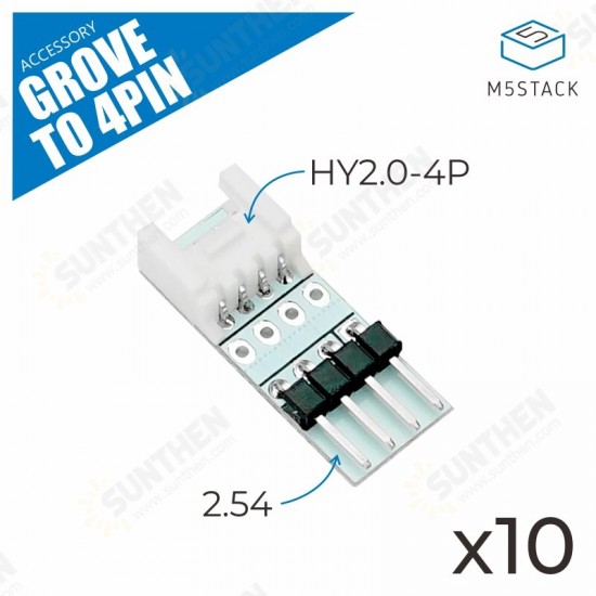 10pcs GROVE-TO-4P Extension HY2.0-4P Interface PIN Pin Leads to Dupont Line