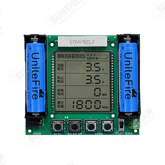 18650 Lithium Battery Capacity Tester Module High Precision LCD Digital Display MaH/mwH Measurement True Capacity Measuring Module