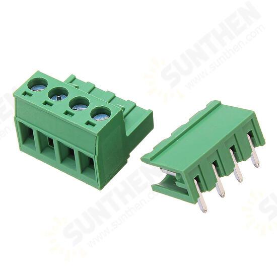 2EDG 5.08mm Pitch 4 Pin Plug in Screw Dupont Cable Terminal Block Connector Right Angle