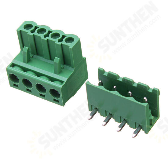 2EDG 5.08mm Pitch 4 Pin Plug in Screw Dupont Cable Terminal Block Connector Right Angle