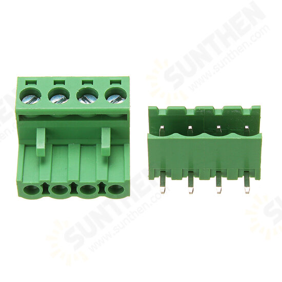 2EDG 5.08mm Pitch 4 Pin Plug in Screw Dupont Cable Terminal Block Connector Right Angle