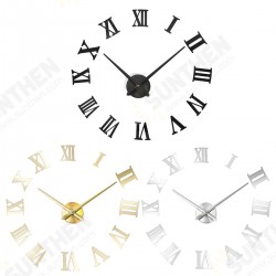 3D DIY Wall Clock Roman Numerals Large Size Mirrors Surface Luxury Art Clock Waterproof Steam-resistant Wall Clock 3D DIY Wall Clock Roman Numerals Large Size Mirrors Surface Luxury Art Clock Waterproof Steam-resistant Wall Clock
