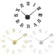 3D DIY Wall Clock Roman Numerals Large Size Mirrors Surface Luxury Art Clock Waterproof Steam-resistant Wall Clock