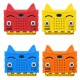 3pcs Red Silicone Protective Enclosure Cover For Motherboard Type A Cat Model