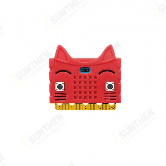 3pcs Red Silicone Protective Enclosure Cover For Motherboard Type A Cat Model