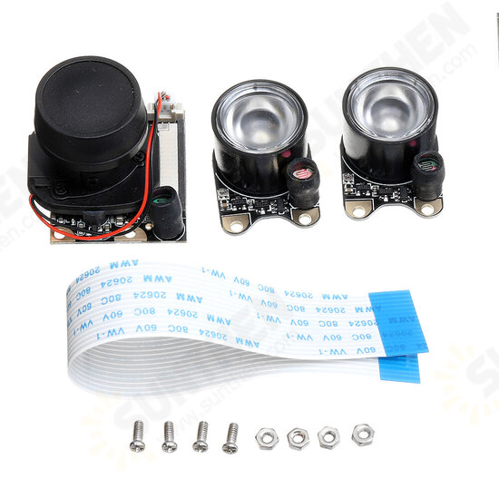 5MP Camera Module 5 Megapixel 175° Focal Adjustable Length Night Vision NoIR Camera with Automatic IR-CUT