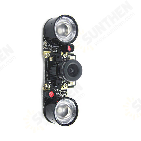 5MP Night Vision Fisheye Camera Module OV5647 72° Focal Adjustable Camera Board with 850 IR LED