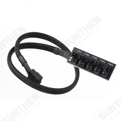 5Pin Computer CPU PWM Fan Hub Extension Cable 5-pin Motherboard Pair Wiring Fan Concentrator 5Pin Computer CPU PWM Fan Hub Extension Cable 5-pin Motherboard Pair Wiring Fan Concentrator