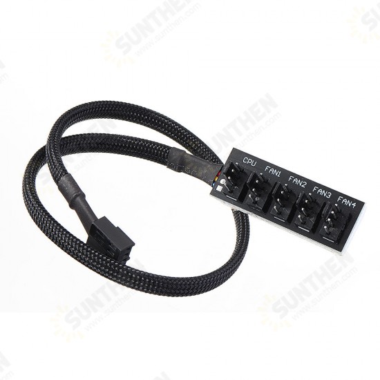 5Pin Computer CPU PWM Fan Hub Extension Cable 5-pin Motherboard Pair Wiring Fan Concentrator 5Pin Computer CPU PWM Fan Hub Extension Cable 5-pin Motherboard Pair Wiring Fan Concentrator