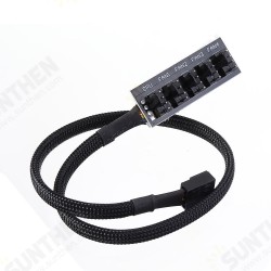 5Pin Computer CPU PWM Fan Hub Extension Cable 5-pin Motherboard Pair Wiring Fan Concentrator 5Pin Computer CPU PWM Fan Hub Extension Cable 5-pin Motherboard Pair Wiring Fan Concentrator