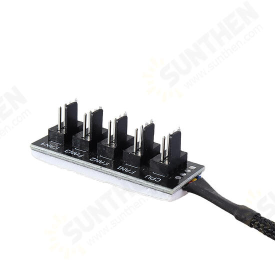 5Pin Computer CPU PWM Fan Hub Extension Cable 5-pin Motherboard Pair Wiring Fan Concentrator 5Pin Computer CPU PWM Fan Hub Extension Cable 5-pin Motherboard Pair Wiring Fan Concentrator