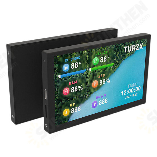 5inch IPS Computer Secondary Screen USB Chassis Sub-Screen 800x480 Type-C Monitor for PC Computer CPU GPU RAM HDD Freely AIDA64