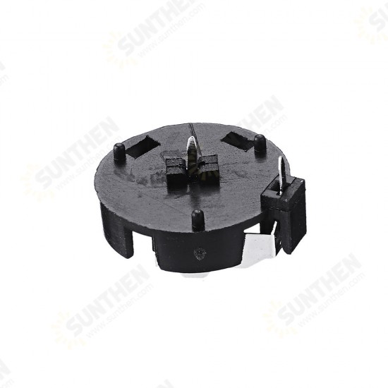 5pcs CR1220 Battery Holder In-line Button Battery Cell Sockets Case Black Plastic Housing