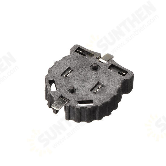 5pcs CR1220 Battery Holder Patch Button Battery Cell Sockets Case Black Plastic Housing