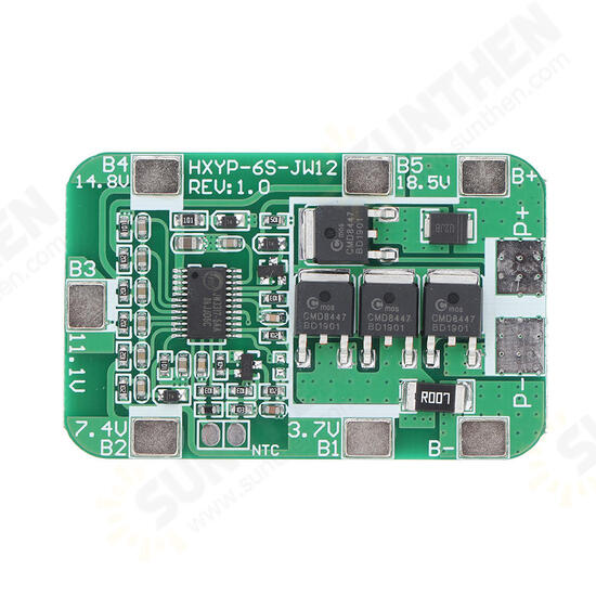 6S 14A 22.2V 18650 Battery Protection Board for 18650 Li-ion Lithium Battery Cell Charger Protect Module PCB BMS