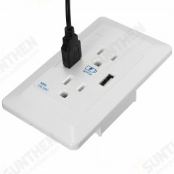 AC Wall Socket Power Adapter Receptacle 2 Port USB Charger Panel Outlet Plate AC Wall Socket Power Adapter Receptacle 2 Port USB Charger Panel Outlet Plate