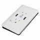 AC Wall Socket Power Adapter Receptacle 2 Port USB Charger Panel Outlet Plate AC Wall Socket Power Adapter Receptacle 2 Port USB Charger Panel Outlet Plate