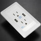AC Wall Socket Power Adapter Receptacle 2 Port USB Charger Panel Outlet Plate AC Wall Socket Power Adapter Receptacle 2 Port USB Charger Panel Outlet Plate
