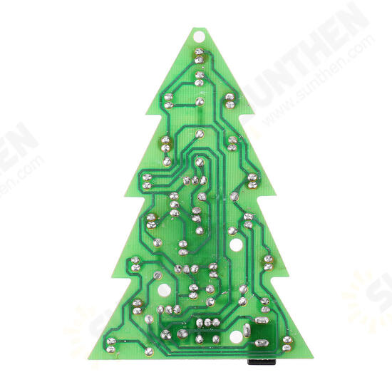 Assembled Christmas Tree 16 LED Color Light Electronic PCB Decoration Tree Children Gift Ordinary Version Power Adapter