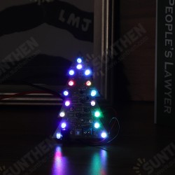 Assembled USB Battery Power Christmas Tree 16 RGB LED Color Light Electronic PCB Decoration Tree Children Gift Ordinary Version Assembled USB Battery Power Christmas Tree 16 RGB LED Color Light Electronic PCB Decoration Tree Children Gift Ordinary Version