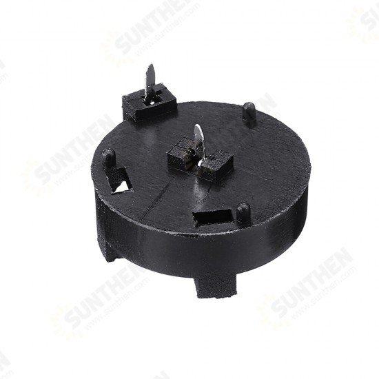 CR1220 Battery Holder In-line Button Battery Cell Sockets Case Black Plastic Housing